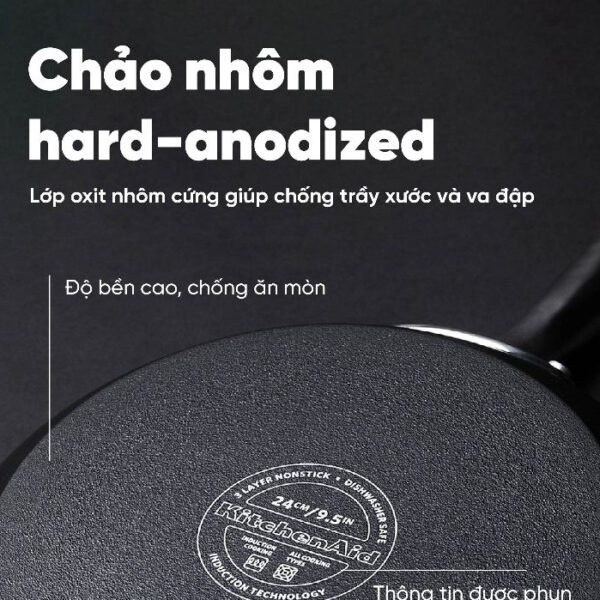 [Kitchen Koncept]  Chảo Nhôm Chống Dính KitchenAid - 24cm/28cm - Hình ảnh 5