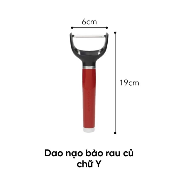 [Kitchen Koncept] Dao Nạo Bào Rau Củ Quả Chữ Y Kitchenaid Classic - Đỏ/Đen - Hình ảnh 3